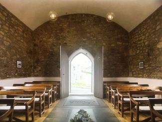 Interior of the Saints Funeral Service chapel