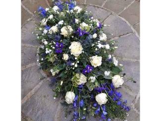 Purple & white Coffin Spray