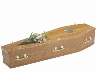 Westminster Oak Veneer Coffin