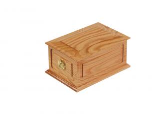 Panelled Oak Wooden Casket