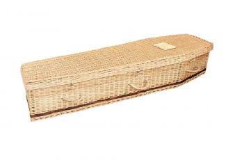 Traditional Brown Wicker Coffin